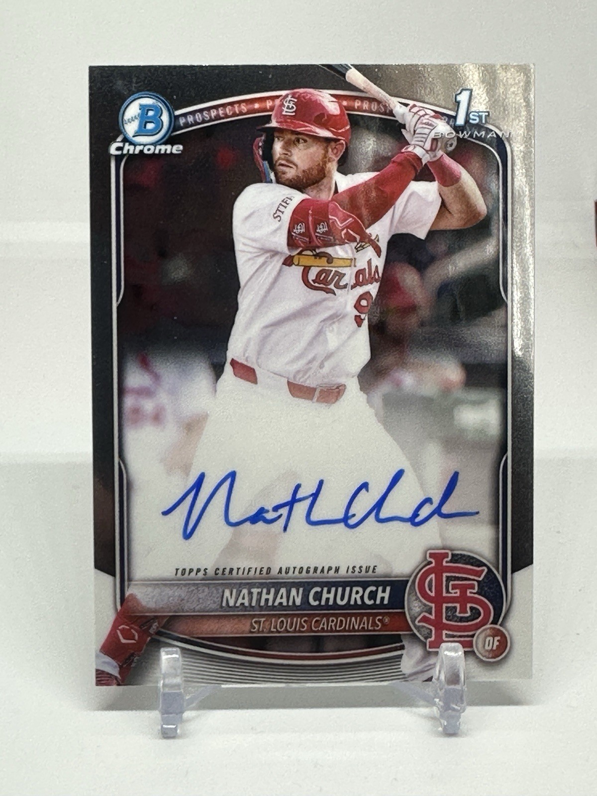 2025 Bowman Chrome Nathan Church Auto 1st Prospect #CPA-NCH Cardinals