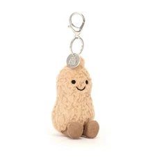 Jellycat AMUSEABLE PEANUT BAG CHARM with Dust Bag FUN Cute Collectible Plush NWT