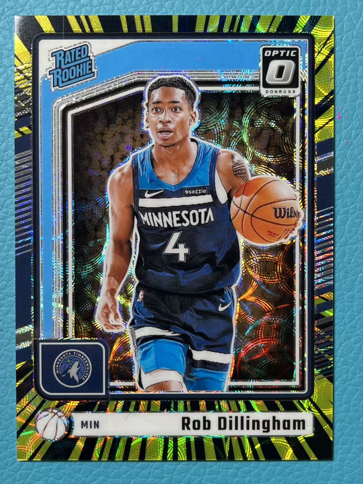 Rob Dillingham 2024-25 Donruss Optic 37/75 Electricity Rated Rookie #259