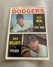 1964 Topps Dick Nen & Nick Willhite Los Angeles Dodgers Rookie Stars Card #14. rookie card picture