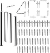 400 Pcs Double-Headed Skirting Nails with Sleeve Tools - Invisible Seamless Doub