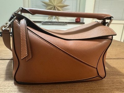 Loewe Puzzle Small Tan Leather Bag