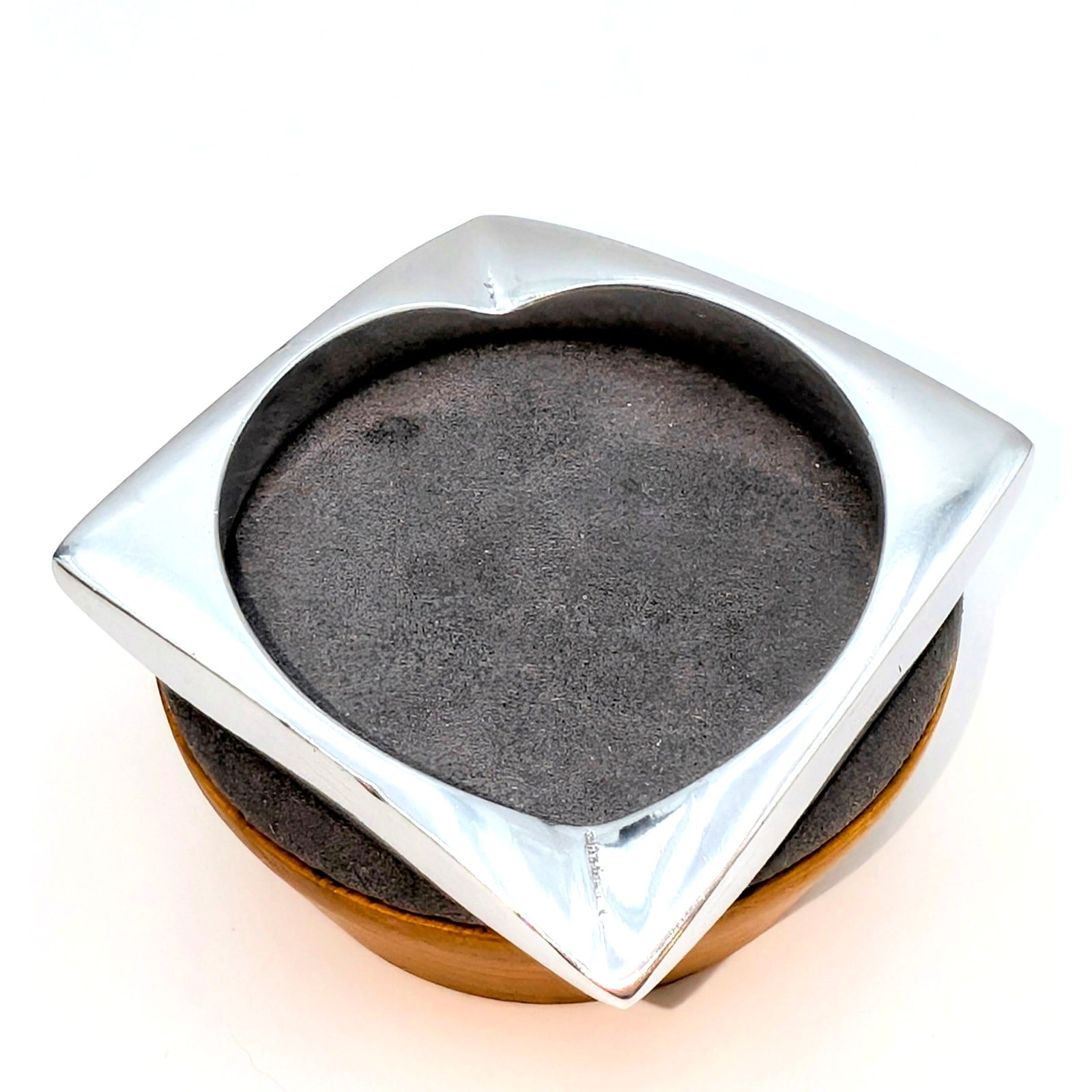 VTG Unsigned Tested Sterling Silver Square Art De… - image 3