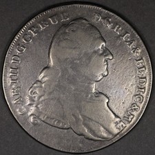 1792 Bavaria German States Silver Thaler -Mount Removed-