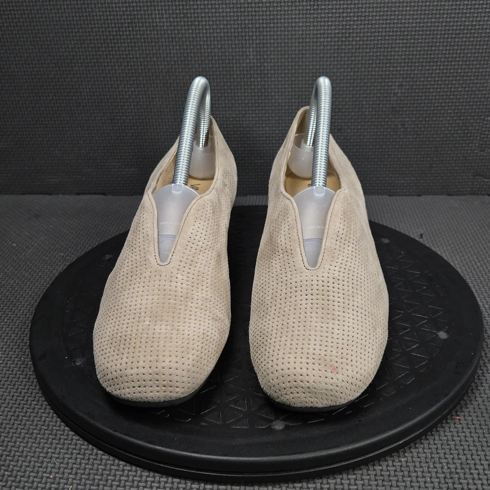 Vaneli Shoes Womens Size 9M Taupe Suede Perforated Slip On Wedge Comfort Dress - Image 2 of 4