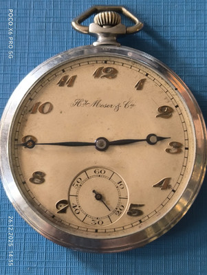 H.Moser&Co(Henry Moser)( IWC) AntiqueSteel Poсket Watch Imperial Russia work49mm