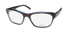 NEW VERA WANG V901 EYEGLASSES FULL-RIM PLASTIC TO BROWN OVAL 52-18-135 WOMENS