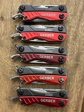 Gerber Dime Mini Multi-Tool Knife Pliers Scissors Driver SUPER Nice! Lot Of 5