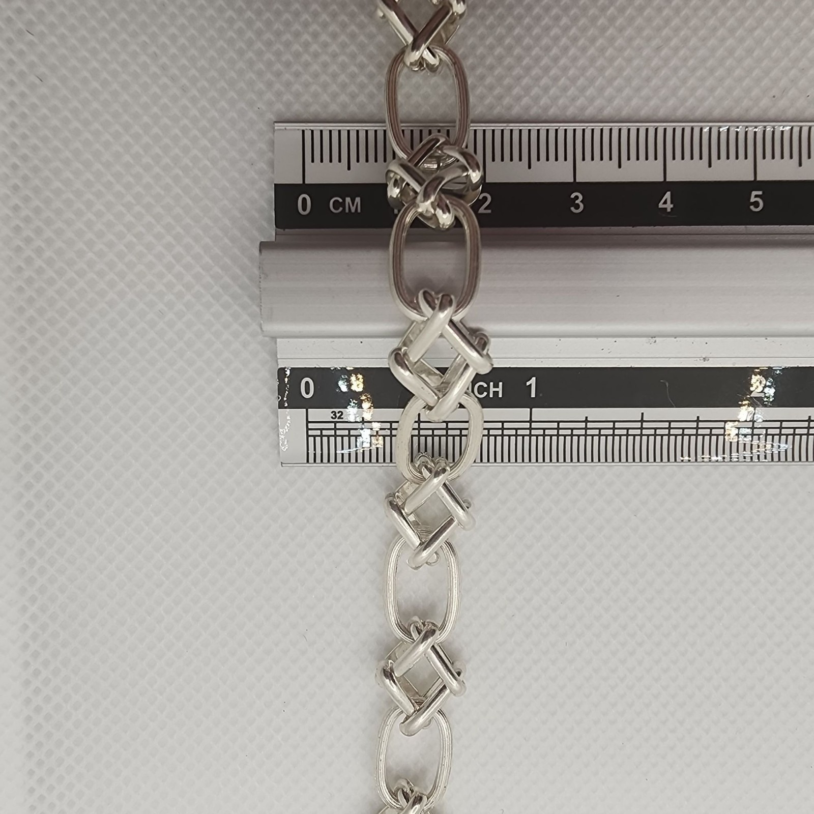 Sterling Silver Link Interlock Geometric Chain Br… - image 12