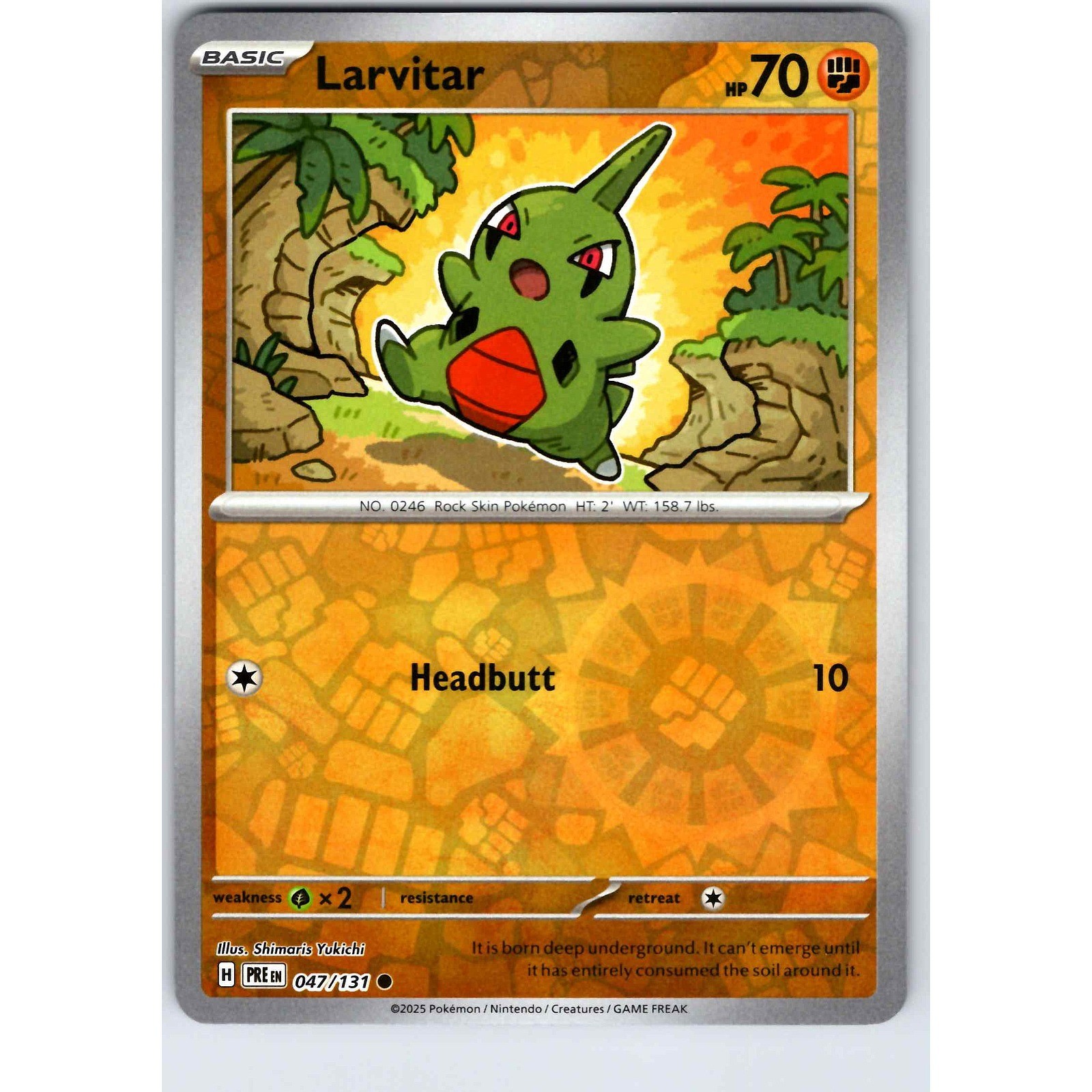 Larvitar 47/131 Prismatic Evolutions Pokemon Card Reverse Holo NM TCG singles