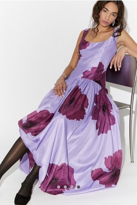 Hutch Ridge Maxi Dress purple Combo Floral Size 2 NWT | eBay
