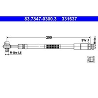 Ate 83.7847-0300.3 Bremsschlauch FüR Audi Vw Q7 Q8 Touareg 4MB 4MG 4MQ 4MN 4MT