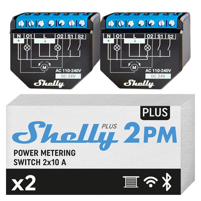Shelly plus 2PM | Wlan 2 Kanäle Smart Relais Schalter | Rolladenschalter Mit Str