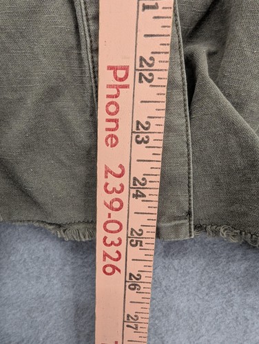 Lucky Brand Jacket Womens XL Green Military Ruffle Hem Cotton Linen Button Front - Bild 5 von 9