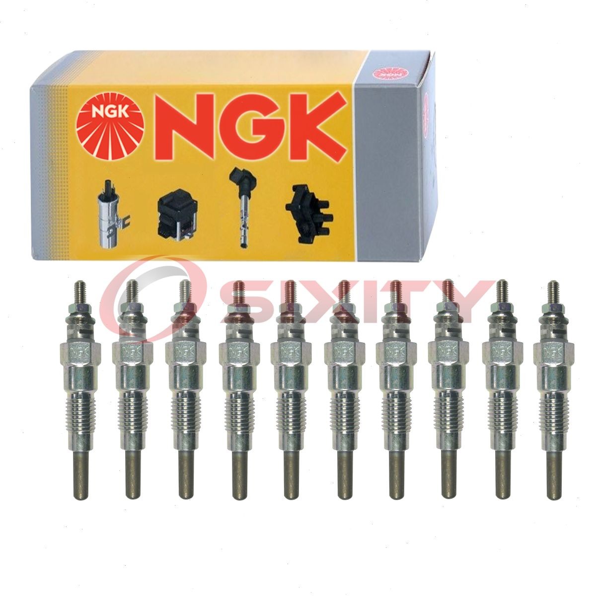 10 pc NGK 2031 Y-103V Glow Diesel Glow Plugs for 15951-6551-3 129795-77800 lg