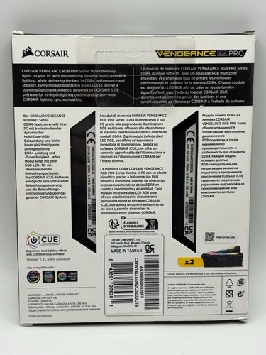 Corsair VENGEANCE RGB PRO DDR4 RAM 16GB (2x8GB) 3200MHz Desktop Computer New!! - Afbeelding 2 van 2