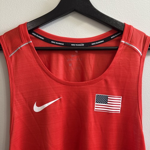 Nike Team USA Red Tank Top Nike Running Track Singlet Sz XXL NWOT CQ0126-641 - Picture 3 of 6