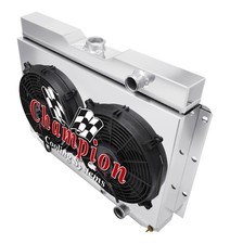 Atom Champion 2 Row Radiator 12 Fans Shroud For 1959 - 1963 Chevrolet Impala