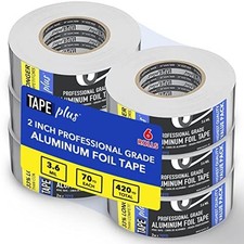 Professional Grade Aluminum Foil Tape - 6 Pack - 2 in by 210 ft 70 yds 3.6 Mil