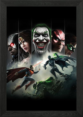 Injustice Key Art 1 gerahmtes Wandbild Poster Leinwanddruck Bild