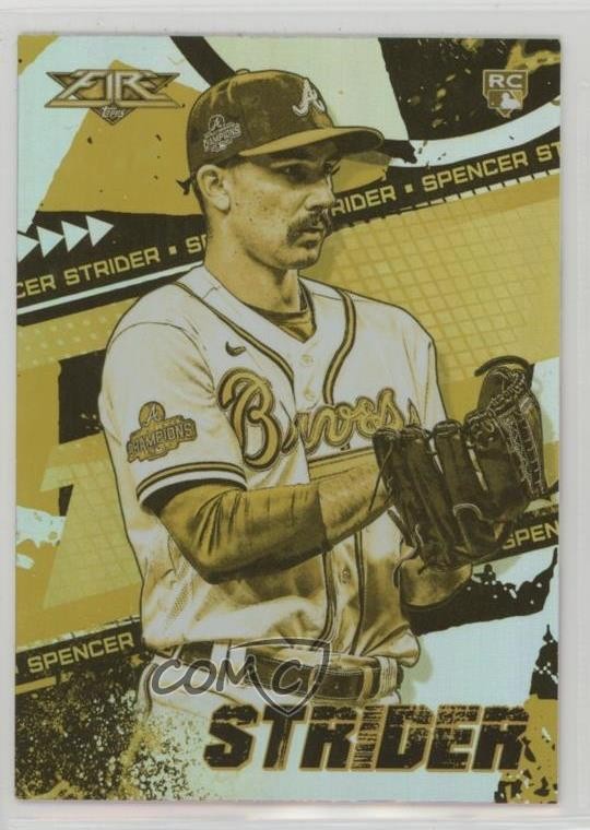2022 Topps Fire Gold Minted Spencer Strider #32 Rookie RC