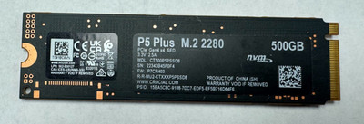Crucial P5 PLUS 500GB M.2 2280 Internal SSD CT500P5SSD8