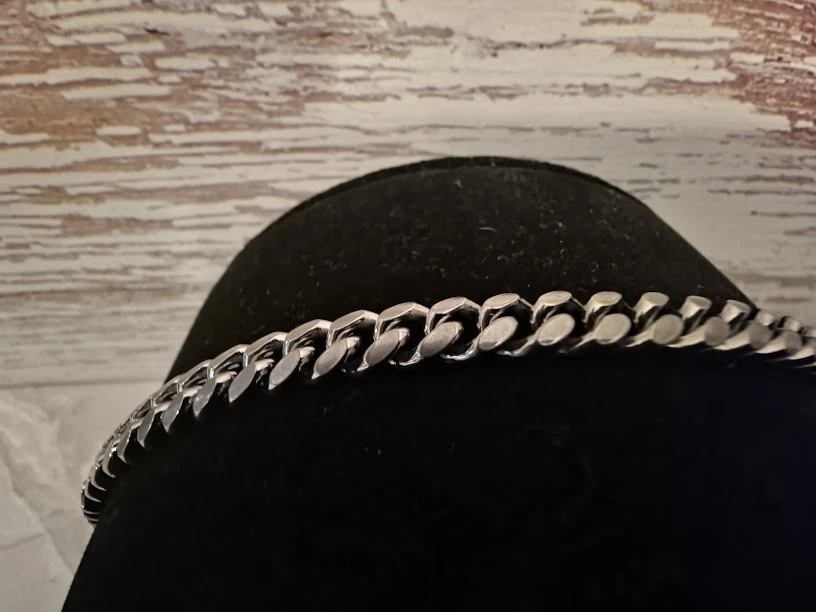 Pulsera Miami Cuban 8 pulgadas-6,5mm-25 gramos rodio negro sobre 925 Foto 3 de 4