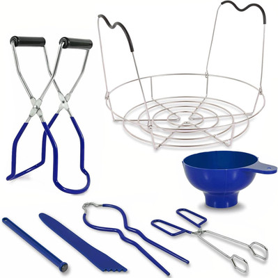 Canning Supplies Starter Kit - 7 Pieces Stainless Steel Canning Set Tools: Steam