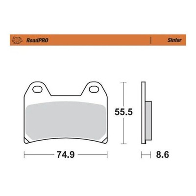 Moto-Master RoadPRO vorderer Sintermetall-Bremsbelag SINTER FRONT