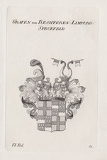 1830 RechterenLimpurgSpeckfeld Wappen coat of arms Kupferstich engraving