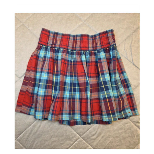 Mini Skirt Blue/Red/Yellow Plaid Size Small  Short