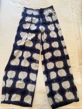 Women  s SPLENDID Blue/White Wide Leg Pants SZ M