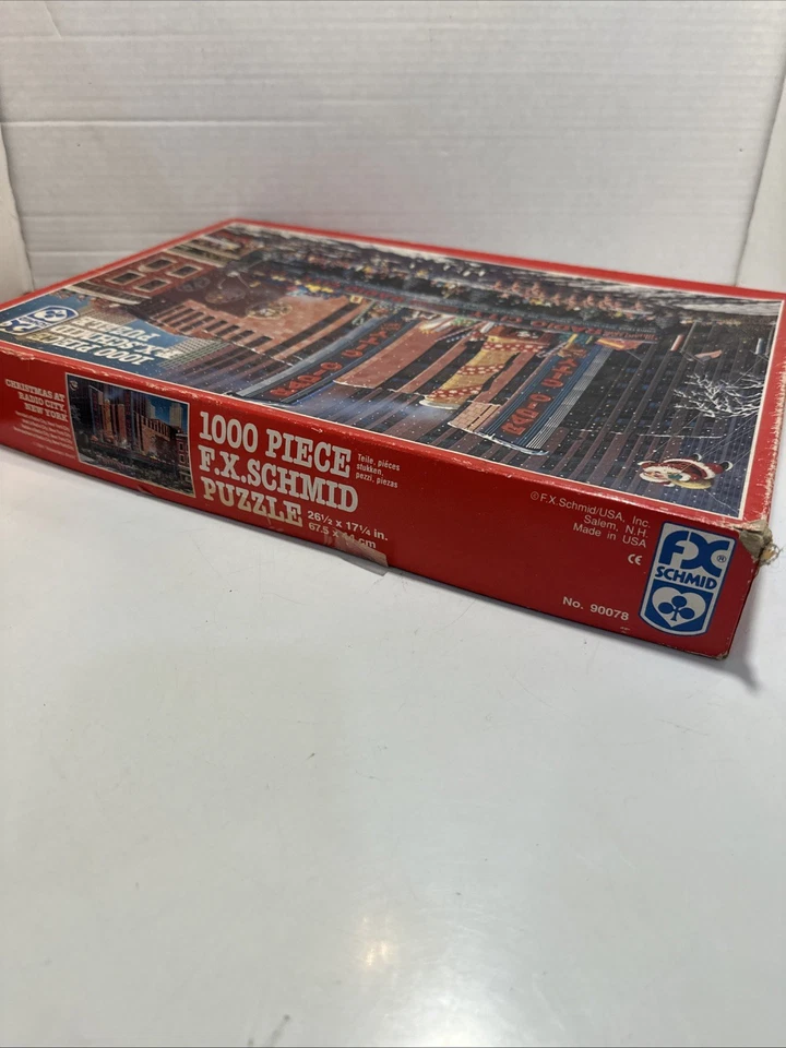 FX Schmid Radio City Music Hall 1000 Piece Puzzle No. 90078 Used 1994 Vintage - Image 4 of 4