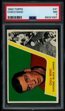 1963-64 TOPPS NHL HOCKEY #41 Chico Maki PSA 7 NM Chicago Black Hawks Card