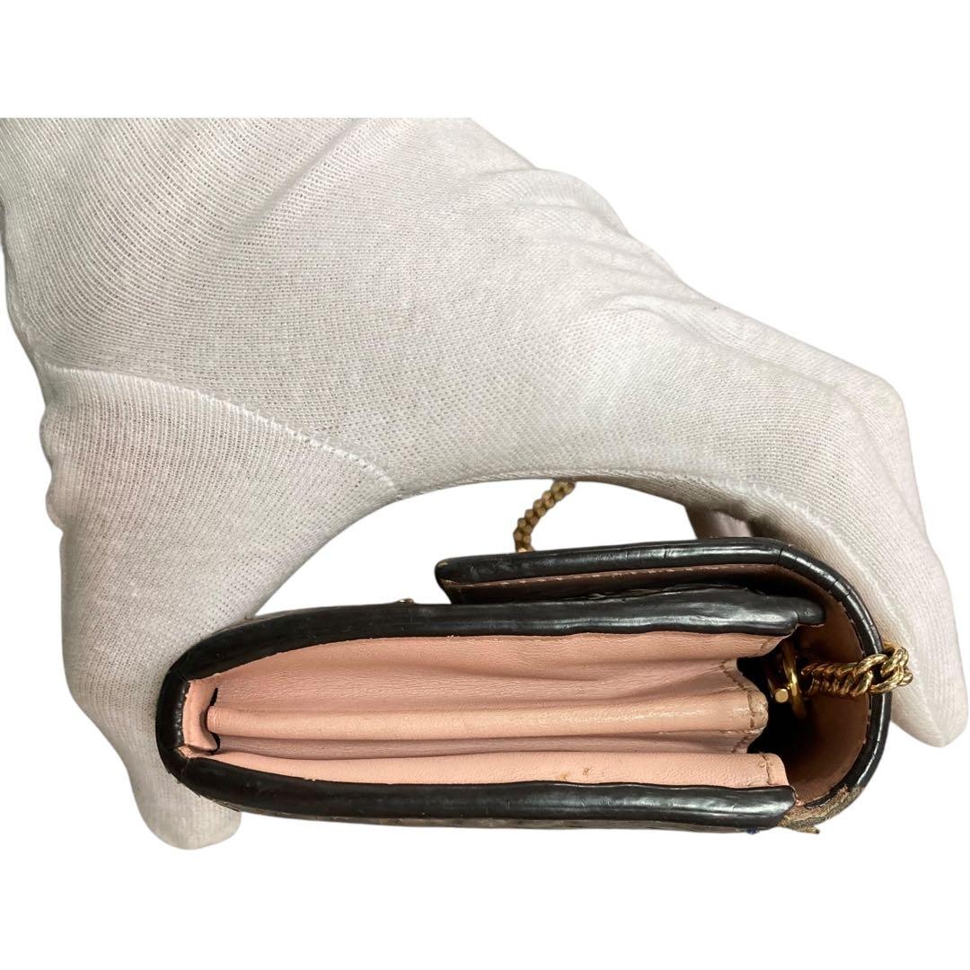 c65 GUCCI Chain Wallet Snake Pattern Python 2way … - image 11