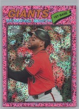 2026 Topps Heritage #225 Dominic Smith Chrome Pink Sparkle Refractors
