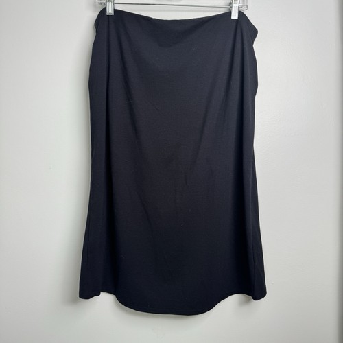 Open Edit Rock mit gerafftem Tulpensaum Damen XL schwarz elastischer Bund neu mit Etikett zum Überziehen - Bild 4 von 5