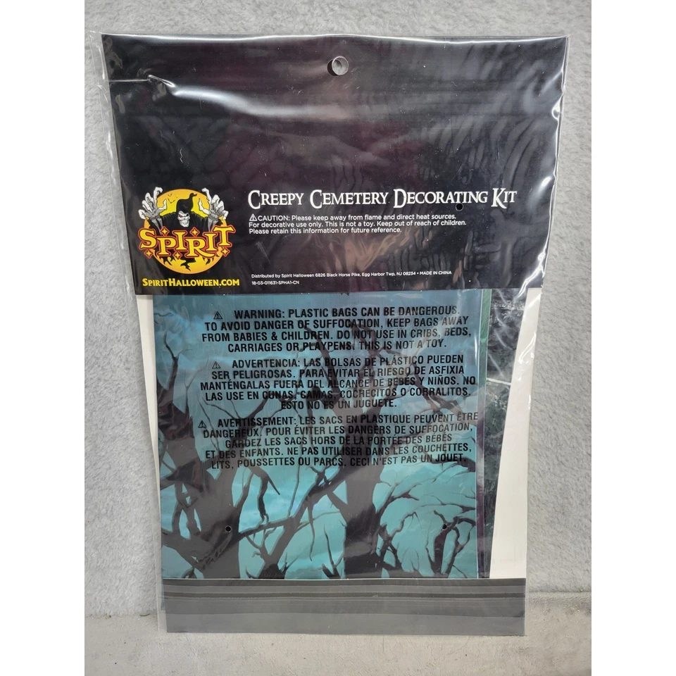Kit de decoração de cemitério assustador Spirit Halloween decoração com mais de 6 pés de altura - Imagem 4 de 4