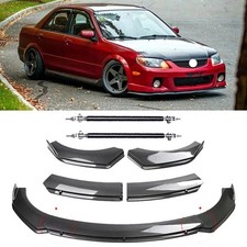 Carbon Fiber Look Front Bumper Lip Splitter Spoiler For Mazda Protege Body Kit