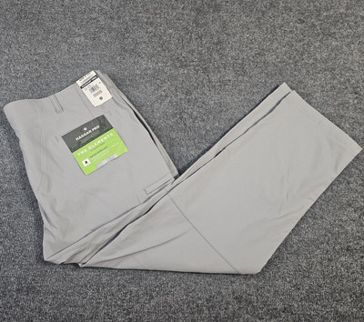 NWT Haggar Pro Elements Pant Mens 40x30 Gray Straight Water Resistant Stretch