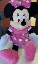 Minnie Mouse Disney Plush Soft Toy Pink Polka Dot Dress Stuffed Animal 19  