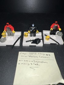 Lego 3345 Ninja #2 & 3346 Ninja #3 Mini Heroes Collection Used No Box/Cards Read