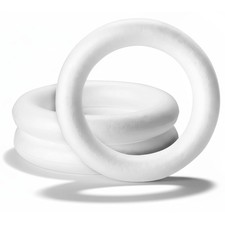 White Foam Rings 11.8 Inch 30cm Wreath Forms Wedding Floral Decor 3 PCS