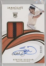 2019 Panini Immaculate Rookie Patch Auto /99 Steven Duggar #33 Patch Auto 0b0