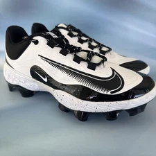 Men Nike Alpha Huarache Elite 4 Low MCS Baseball Cleats White FD6255-108 Size 9