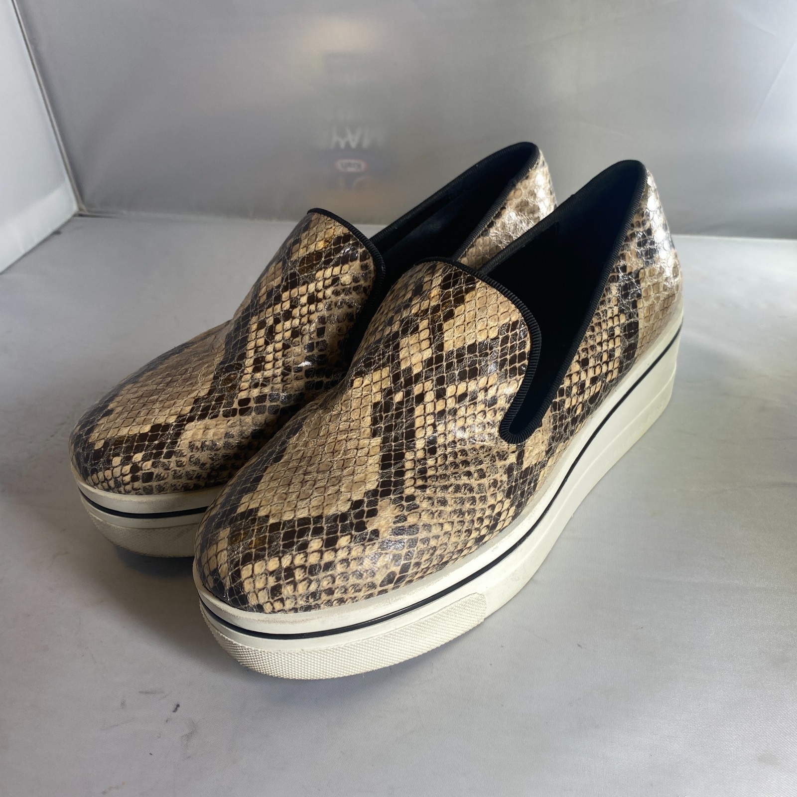 Stella McCartney Binx Python Slip-On Platform Sho… - image 1