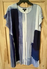 Women’s Simply Vera Short Sleeve Round Neck Pullover Dress W/ Pockets Size L