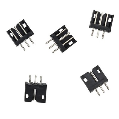 50pcs Kyocera 8283 3-Pin 2mm Shrouded Through-Hole Male Header Kinked Pin