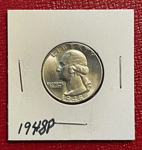 1948 P Washington Silver Quarter, Choice to Gem Uncirculated.