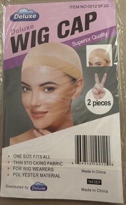 Deluxe Stocking Wig Cap  One Size Fits All 2 Pieces